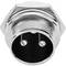 Conector micro aviação GX16 masculino de 2 pinos