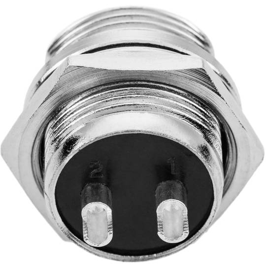 Conector micro aviação GX16 masculino de 2 pinos