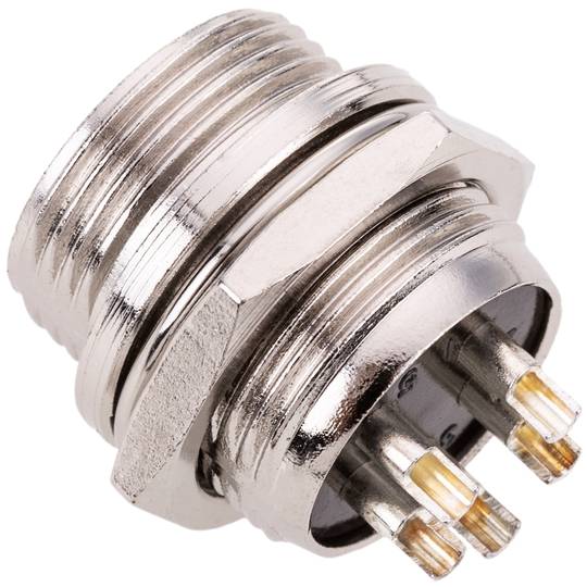 Conector micro aviación GX16 macho de 5pin