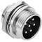 Micro connector 6pin GX16 male aviation