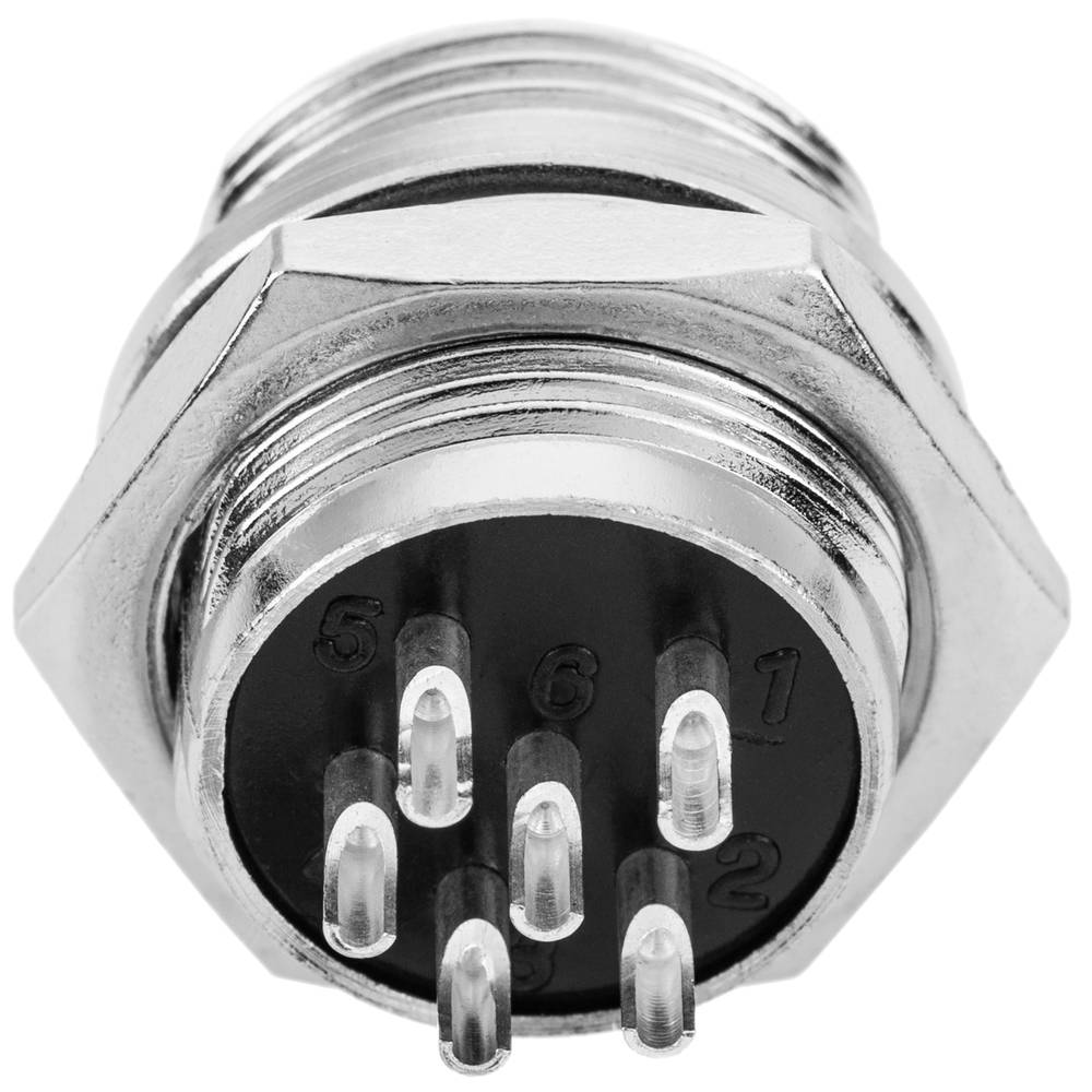 Micro connector 6pin GX16 male aviation