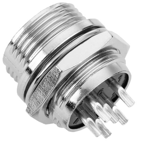 Micro connector 6pin GX16 male aviation