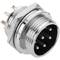 Conector micro aviação GX16 masculino 8 pinos