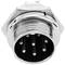 Conector micro aviação GX16 masculino 8 pinos