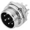 Conector micro aviação GX16 masculino 8 pinos