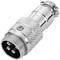 Micro connector 4pin GX16 aviation male air