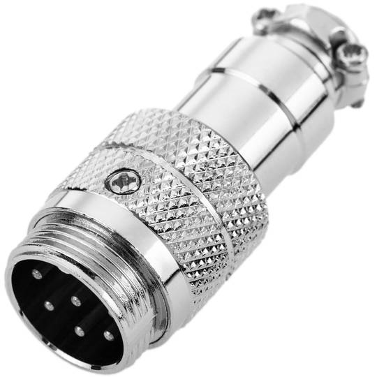 Connecteur micro aviation de l'air GX16 mâle 8 broches