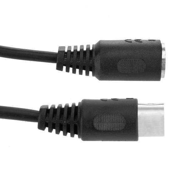 MIDI-Kabel 5-poligerStecker auf weiblich 3 m