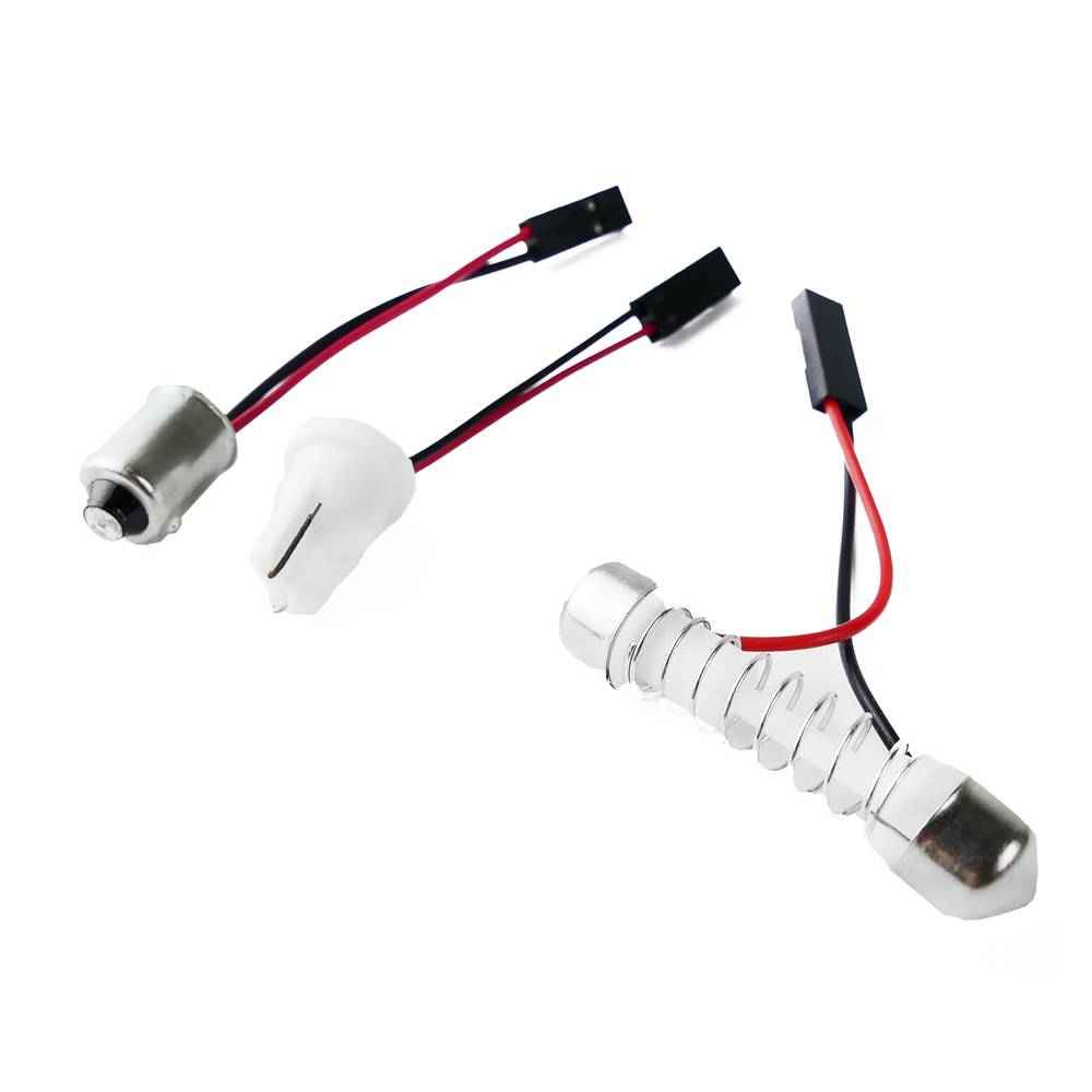 LED festoon C5W car bulb T10 W5W BA9S COB type 80x80mm flat