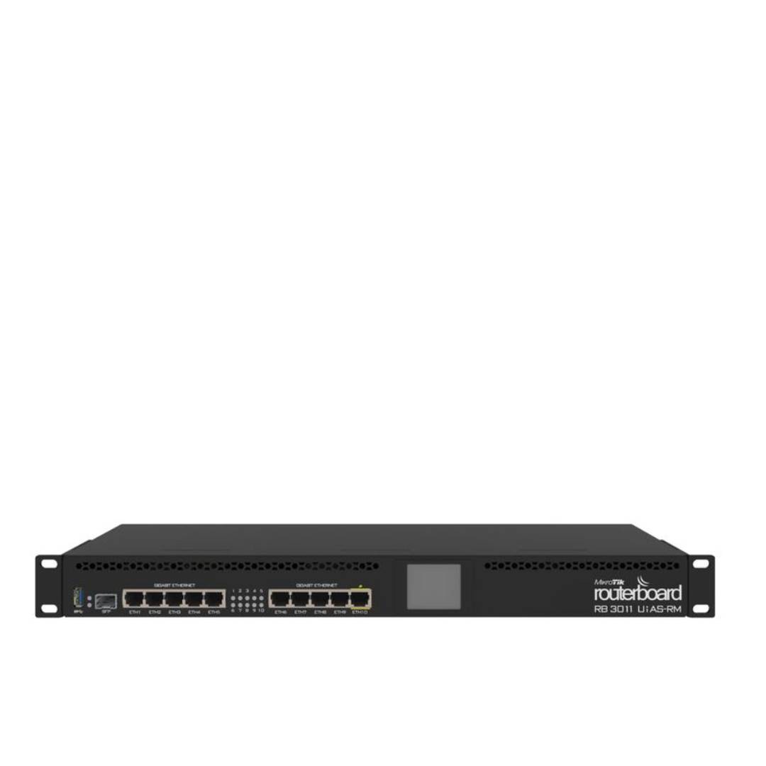 Router with Ethernet WAN and Gigabit Ethernet MikroTik RB3011UIAS-RM