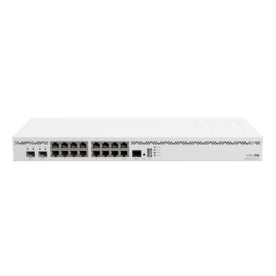 Roteador com porta Ethernet WAN e 16 portas USB 3.2 Gen 1 Gigabit Ethernet MikroTik CCR2004-16G-2S+