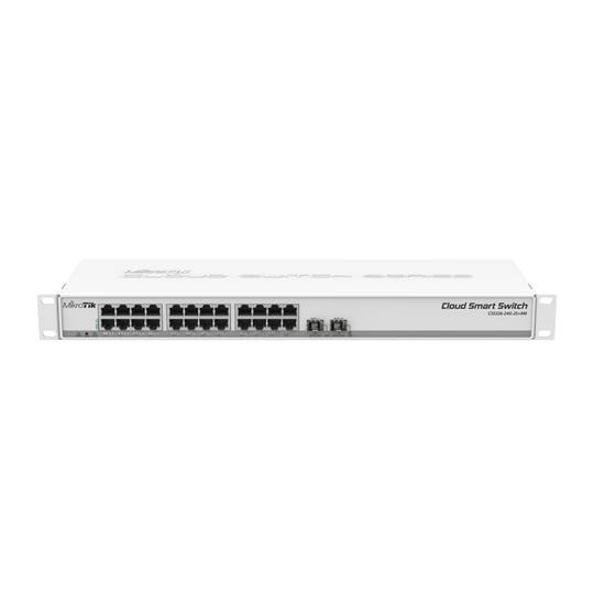 Switch de 1000 Gigabit con 24 puertos RJ45 MikroTik CSS326-24G-2S+RM