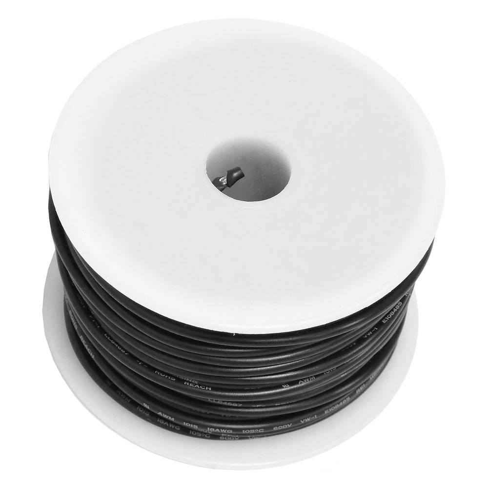 Cable de alimentación de 18AWG 30m negro