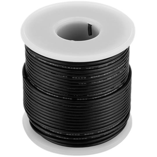 22AWG power cable 30m black