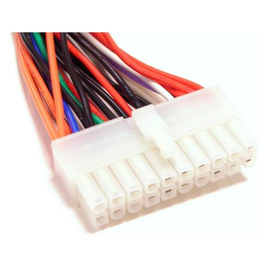 Cable d'alimentació ATX + P6 20cm (20-pin-H a 20-pin-M + P6-H)