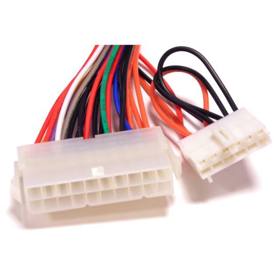 Cable d'alimentació ATX + P6 20cm (20-pin-H a 20-pin-M + P6-H)