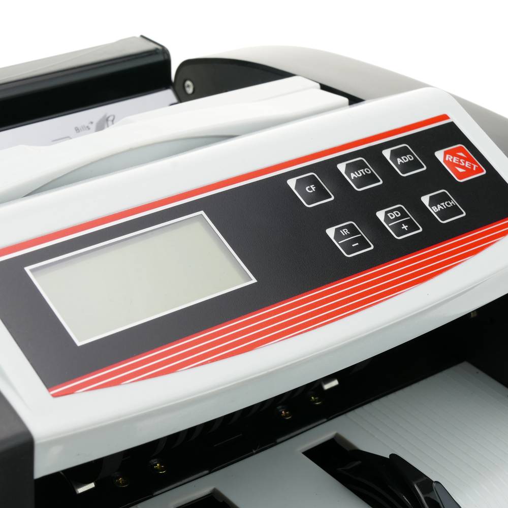 Bill counter with fake bills UV detector