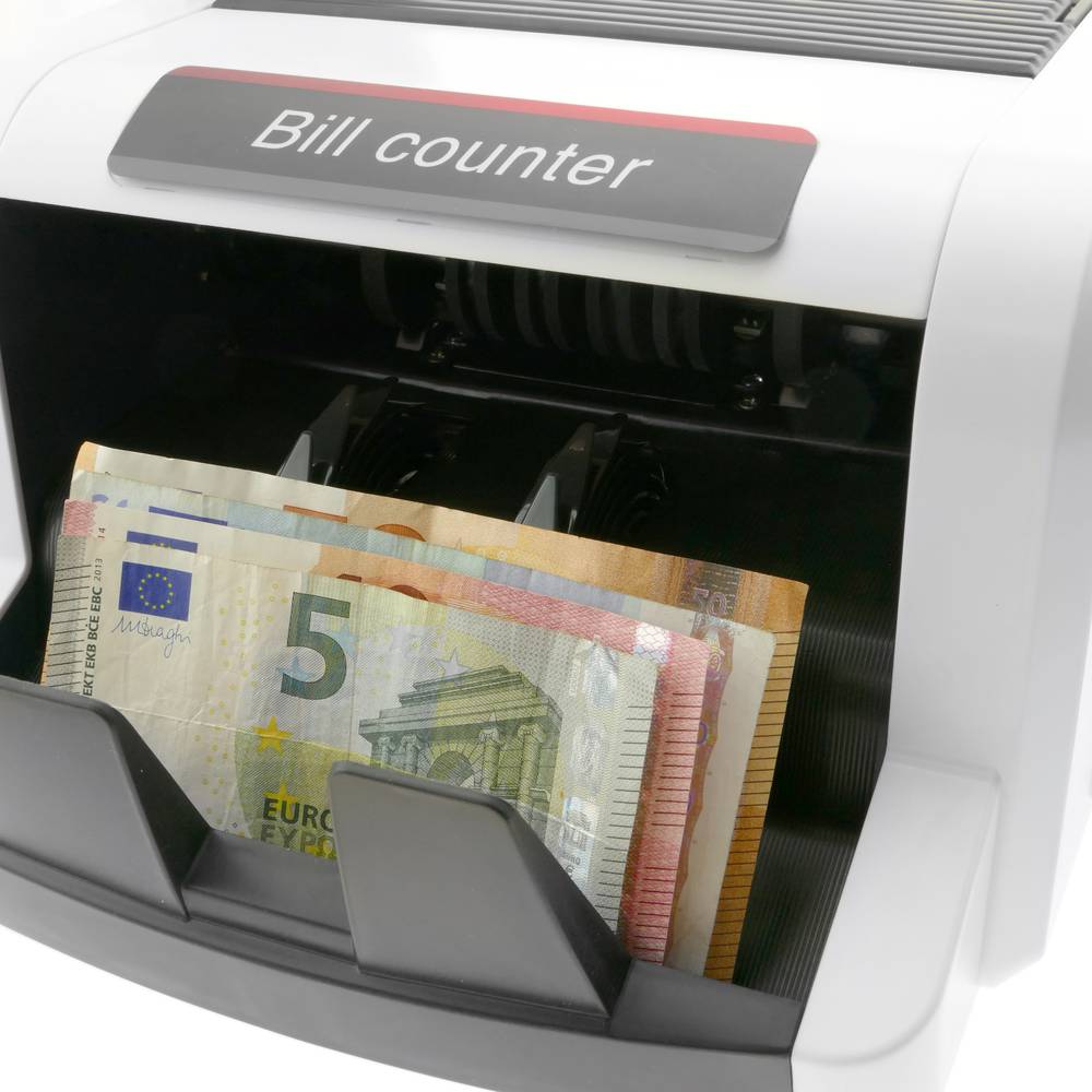 Bill counter with double display and fake bill detection UV MG1 MG2