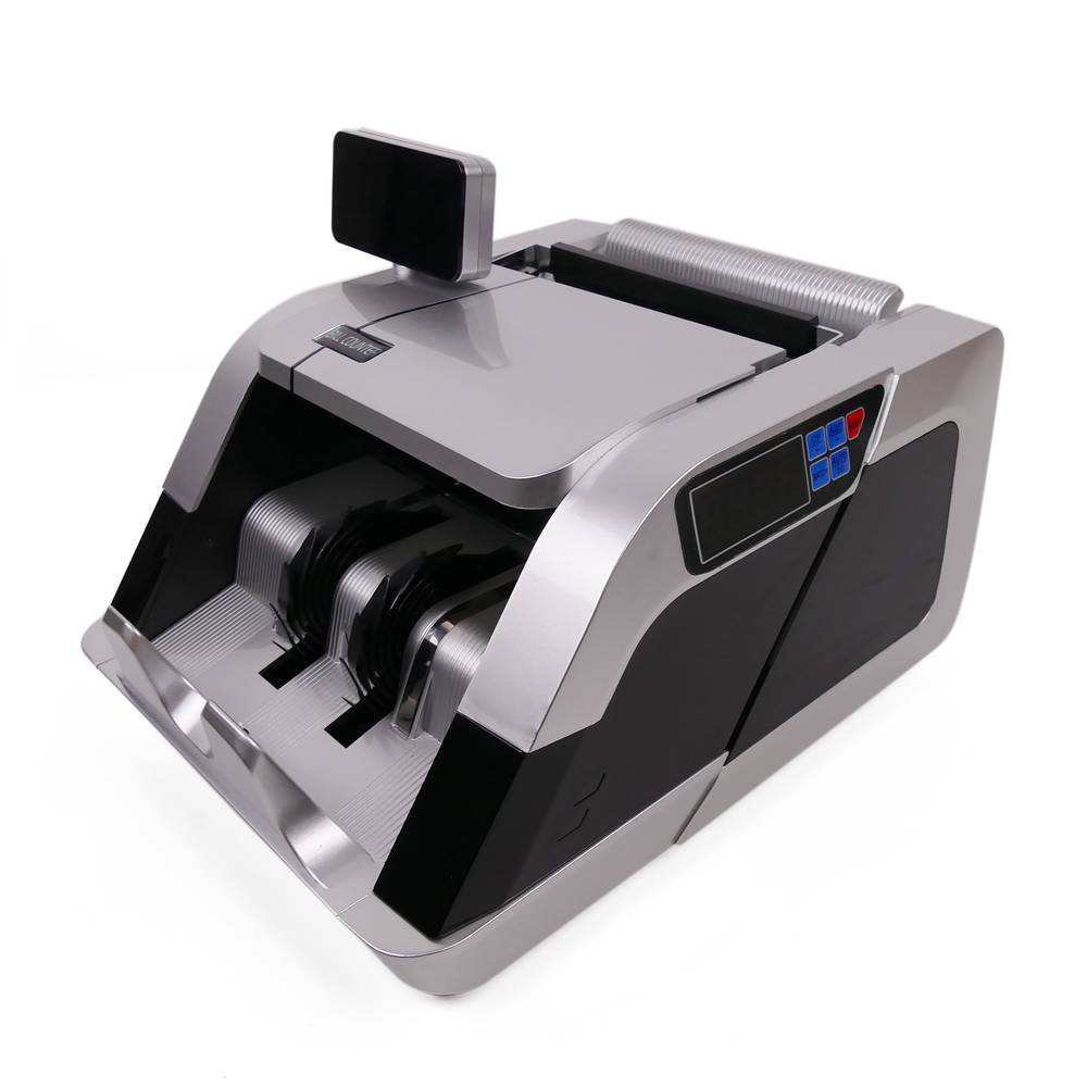 Contador detector de billetes con detección magnética ultravioleta infrarroja y tres visores