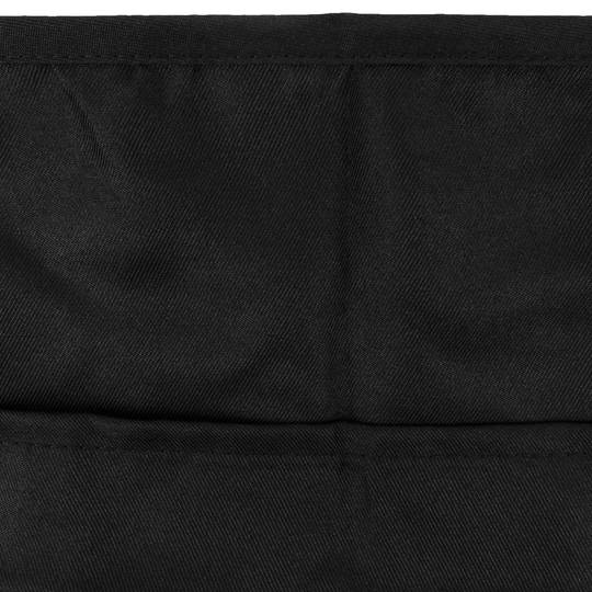 Delantal de camarero 60 x 30 cm negro de cintura corto con 3 bolsillos