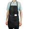 Delantal de camarero 62 x 74 cm negro con 2 bolsillos 2-pack