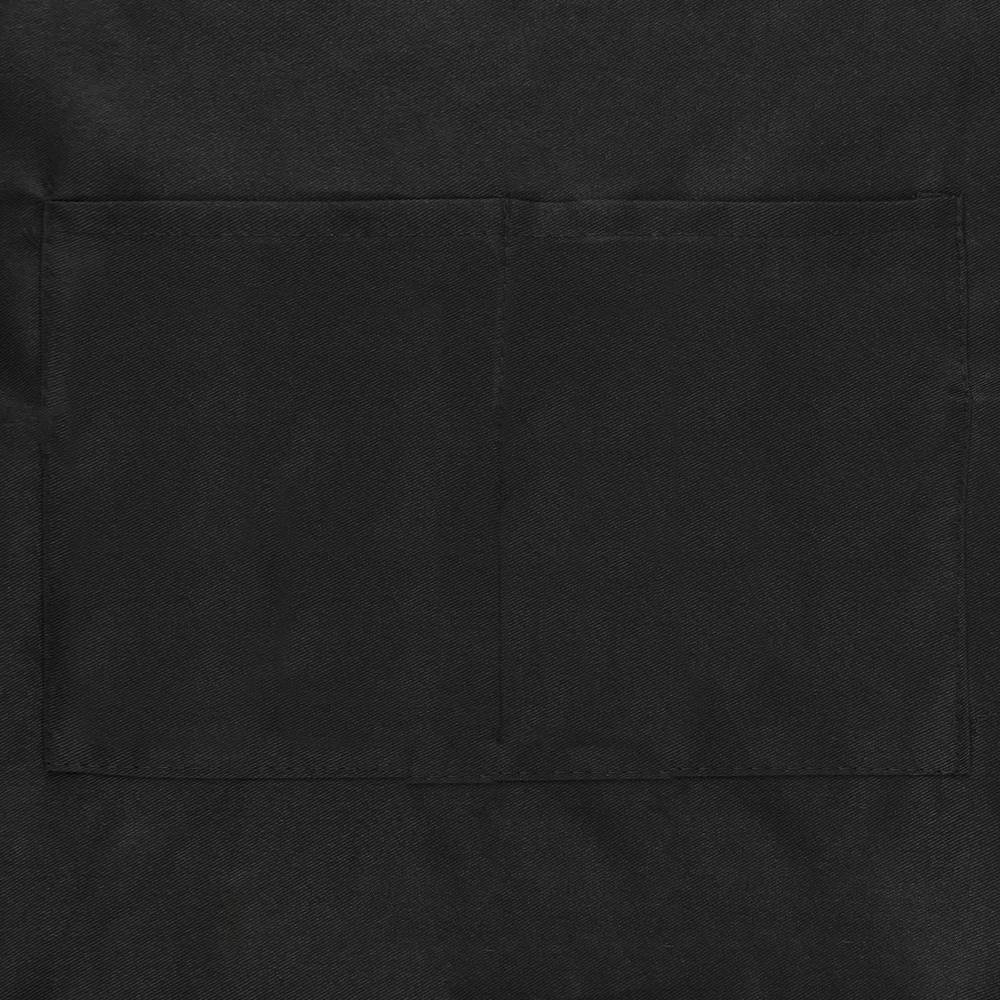 Delantal de camarero 62 x 74 cm negro con 2 bolsillos 2-pack