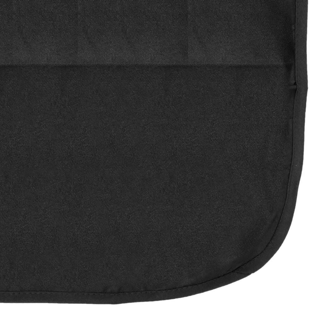 Delantal de camarero 62 x 74 cm negro con 2 bolsillos 2-pack