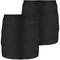 Waiter apron 56 x 47 cm black medium for waist with 2 pockets 2-pack