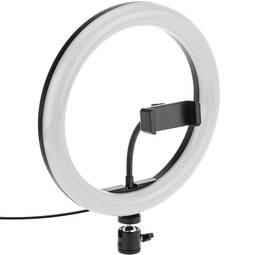 Ronde LED-ring 26 cm 24 W 6500 K met houder voor mobiele telefoon