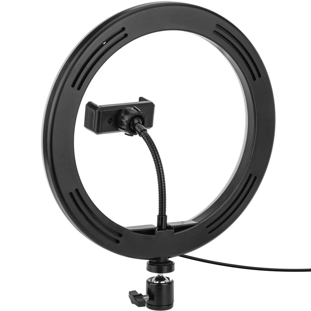 Runder LED-Ring 26 cm 24 W 6500 K mit Handyhalter