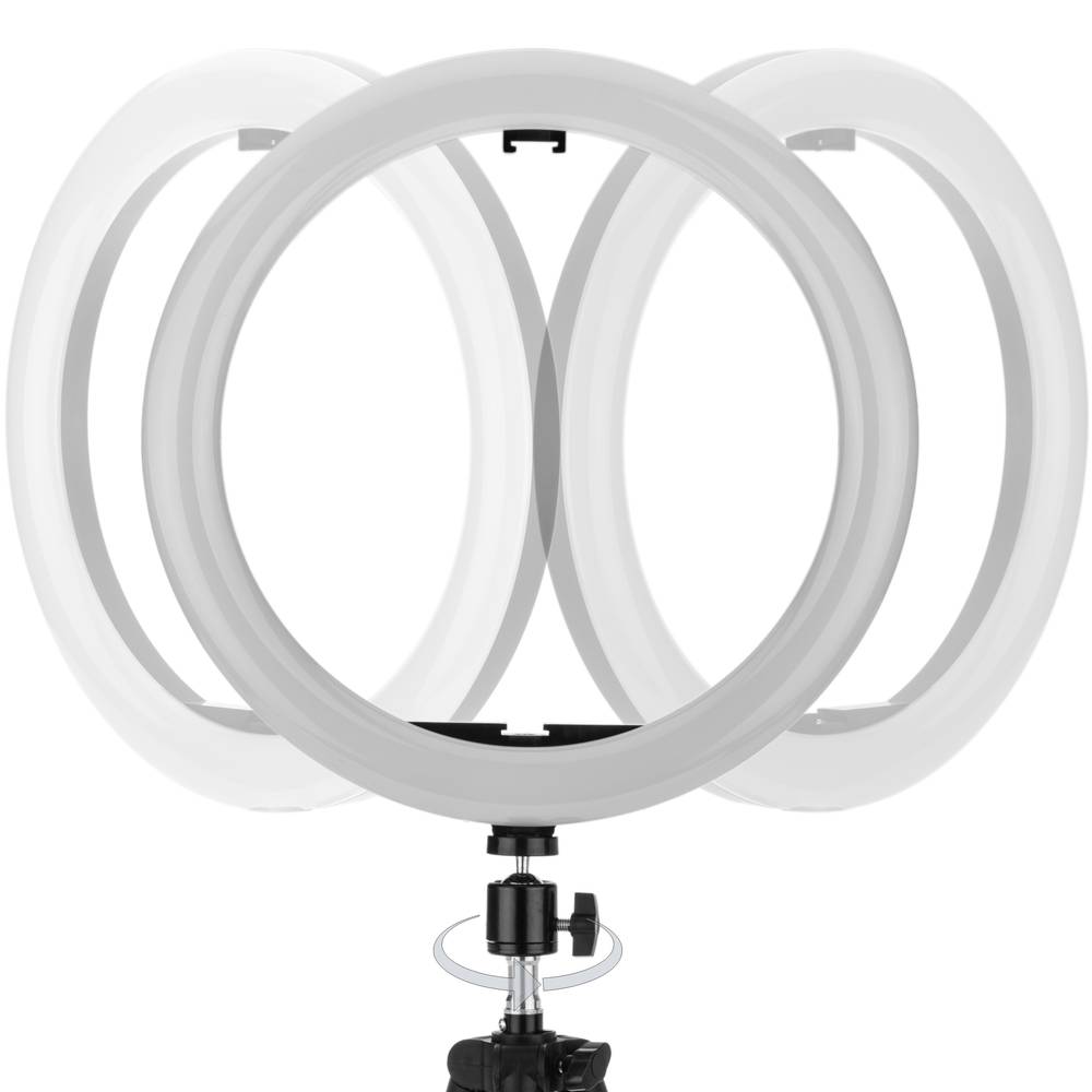 Circular LED ring 30 cm 32 W 6500 K with mobile phone holder