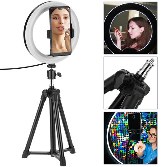 50 cm hohes rundes LED-Ringstativ