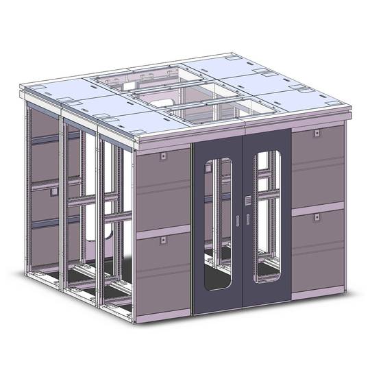 Datacenter módulo central 2x42U 800x1000 central de RackMatic