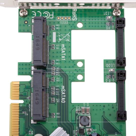 Tarjeta PCIe PCIexpress a SATA3 SATAIII de 2 puertos SATA + 2 puertos mSATA