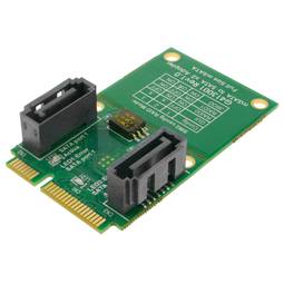 MSATA SSD na SATA 2 x 7-pinowa karta adaptera