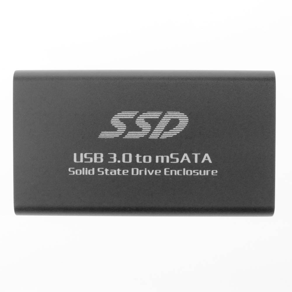 Étui extérieur noir USB 3.0 à mSATA SSD