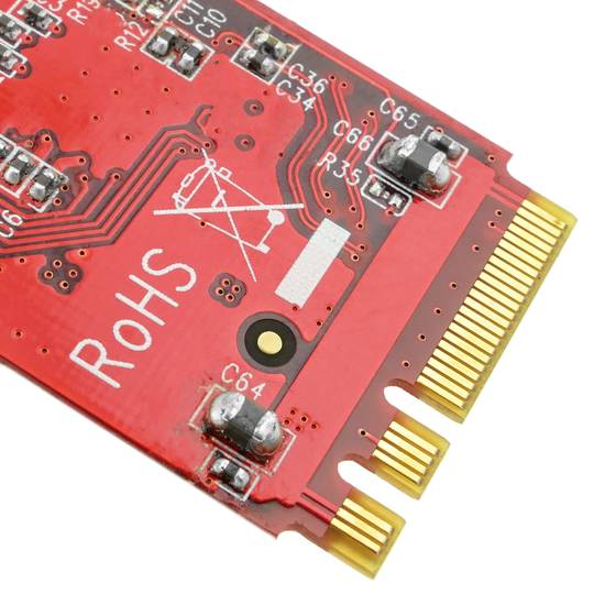 Mòdul Fast PCIe M.2 NGFF (clau A-E) a GigaLAN 1000Base-T Ethernet