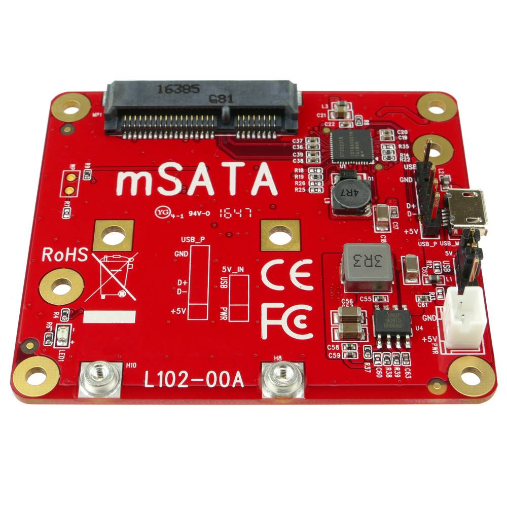 Adapter Raspberry Pi USB to mSATA 15+7 pin