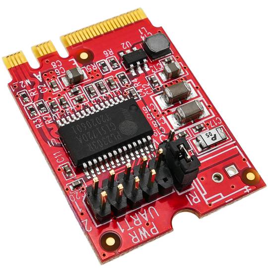 Socket converter module M.2 type AE Sleutel tot RS232-serie