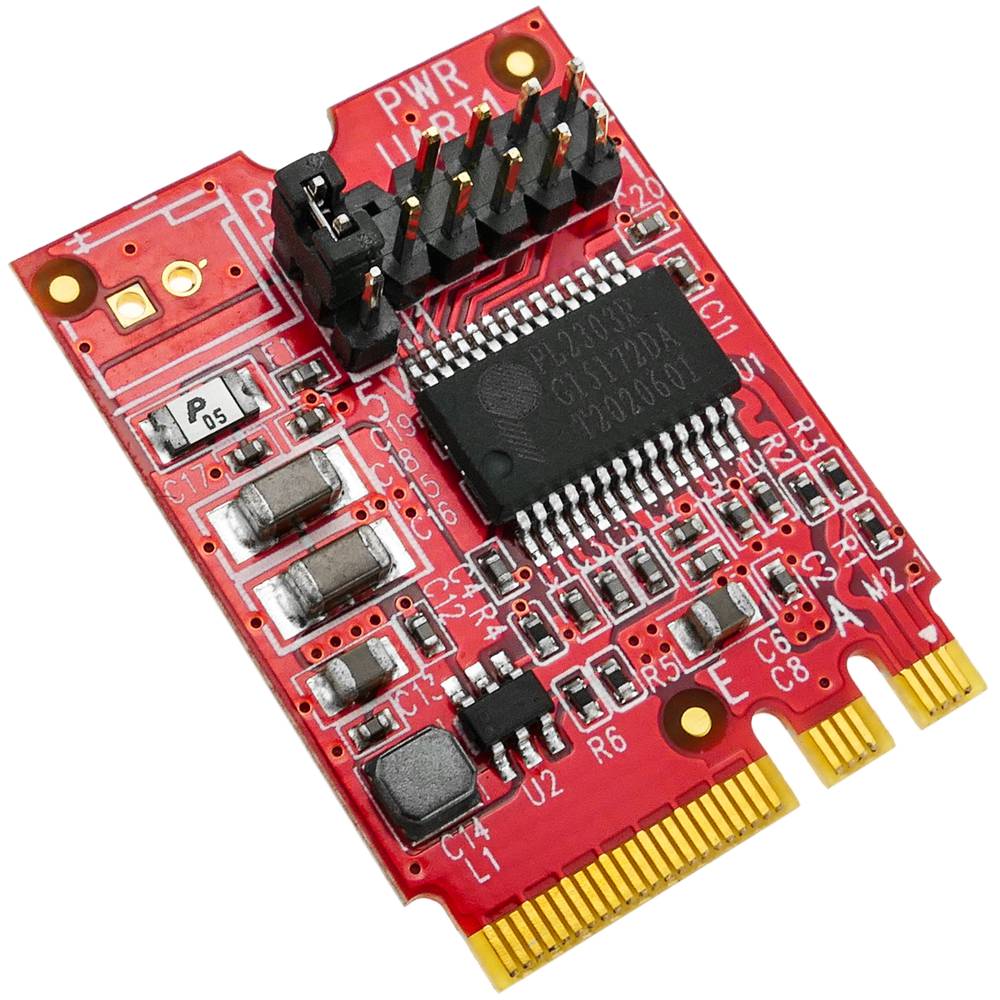 Socket converter module M.2 type AE Sleutel tot RS232-serie