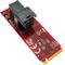 Mòdul convertidor de sòcol M.2 tipus M Key a miniSAS HD36pin U.2 NVMe SSD