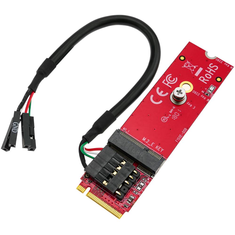 apologi gele F.Kr. Socket Converter Module M.2 PCIe E-Key to M-Key with USB - Cablematic