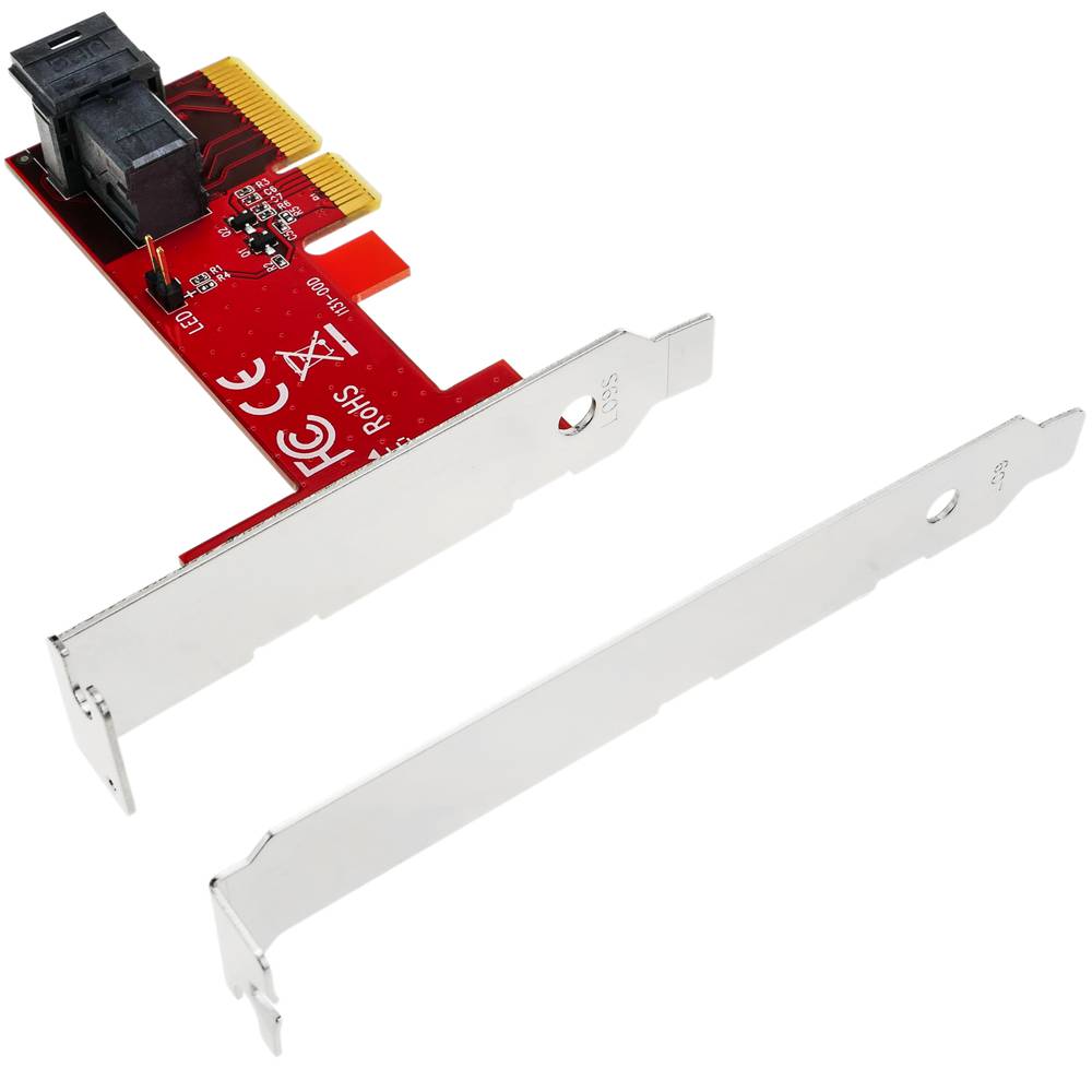 Carte PCIe miniSAS HD 36P 4X pour U.2 PCIe NVMe SSD