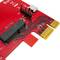Tarjeta PCIe  a M.2 E-Key con puerto USB