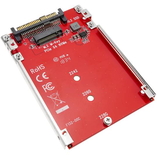 Adaptateur disque M.2 NVMe SSD à U.2 SSD NVMe SFF-8639 2,5 - Cablematic