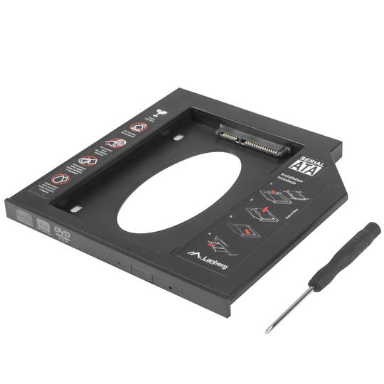 Adaptador de disco duro de Lanberg de 2,5 pulgadas para bahias de 5,25 pulgadas 7mm