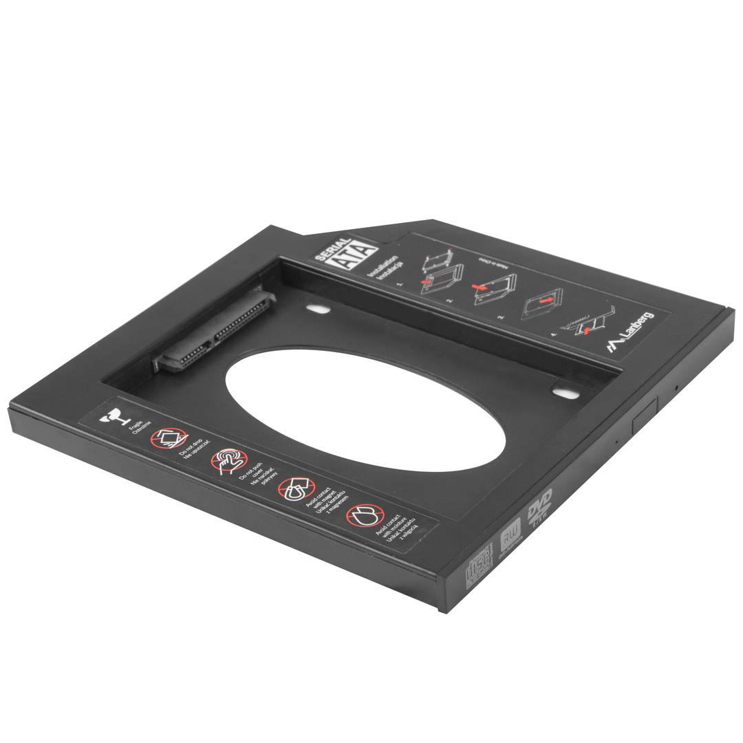 Adaptador de disco duro de Lanberg de 2,5 pulgadas para bahias de 5,25 pulgadas 7mm