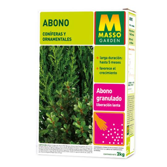 Granulierter Dünger für Nadelbäume und Hecken von 2 kg Massó