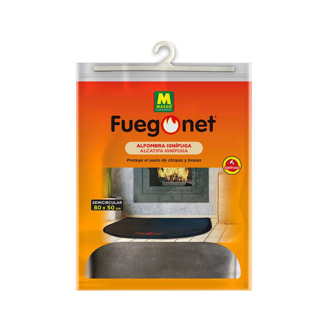 Tapete ignífugo semicircular de 80x50 cm Massó