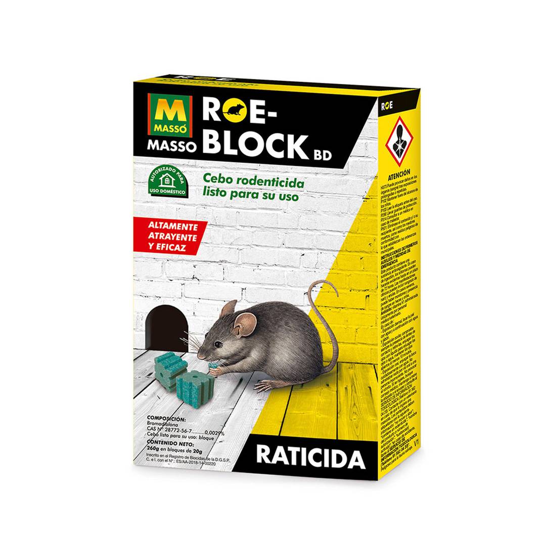 Rat poison in block of 260 g Massó